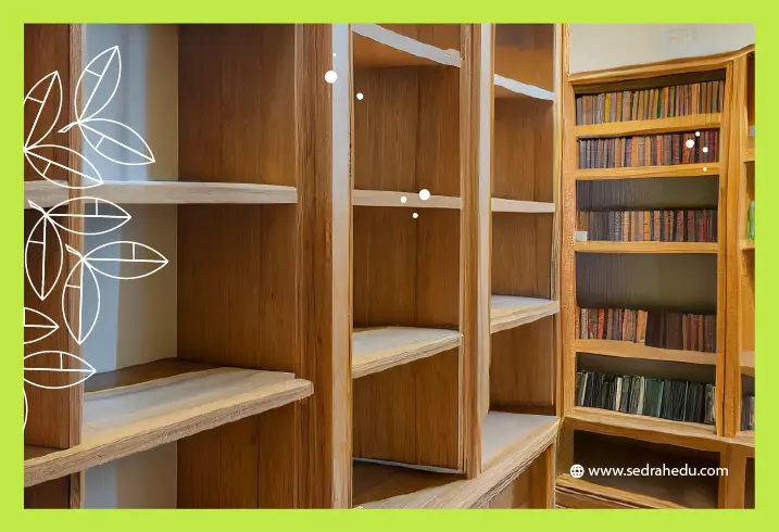 مكتبة روضة الأطفال مصنوعة من الخشب