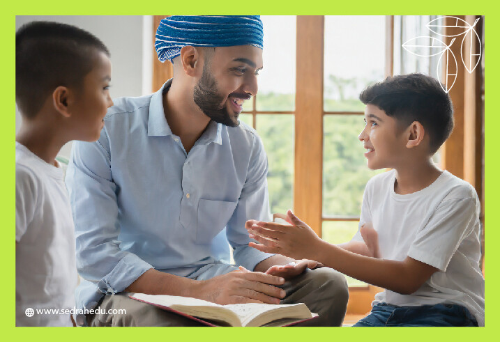كيف نجعل المدرسة بيئة داعمة للشِّعر؟ عن طريقة مشاركة الاب مع اطفاله اطراف الحديث.